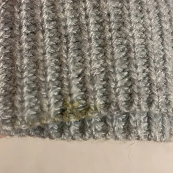 Halogen Wool Blend Pullover Gray Sweater Black Lace Up Size Small Petite - Picture 10 of 15